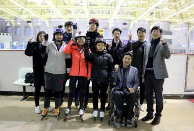 제16회 전국장애인동계체육대회 빙상(쇼트트랙) 격려방문